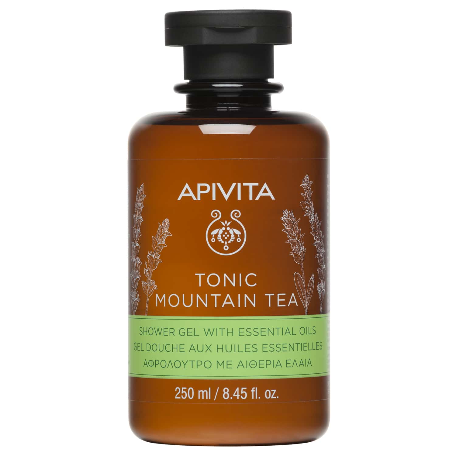Apivita Tonic Mountain Tea Αφρόλουτρο με αιθέρια έλαια & Τσάι του Βουνού 250ml