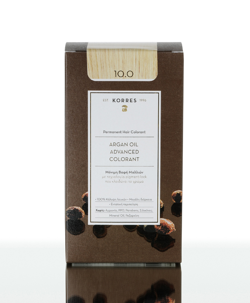 Korres Argan Oil Advanced Colorant 10.0 Ξανθό Πλατίνας 50ml
