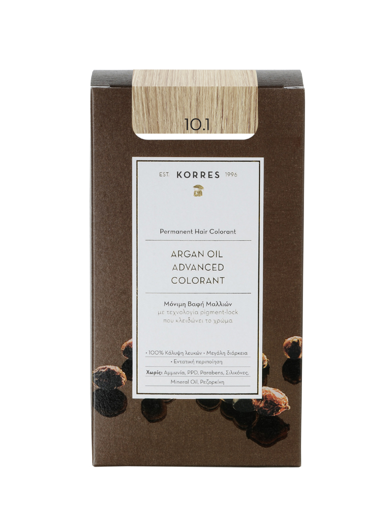 Korres Argan Oil Advanced Colorant 10.1 Ξανθό Πλατίνας Σαντρέ 50ml