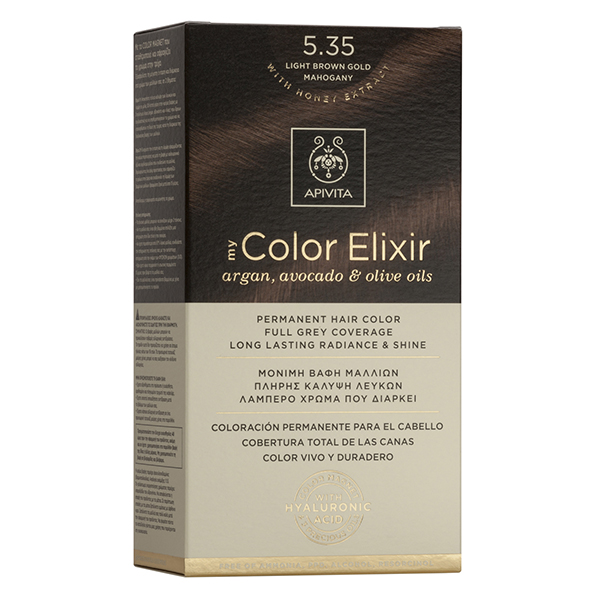 Apivita My Color Elixir N5,35 Καστανό Ανοικτό Μελί Μαονί - Image 2