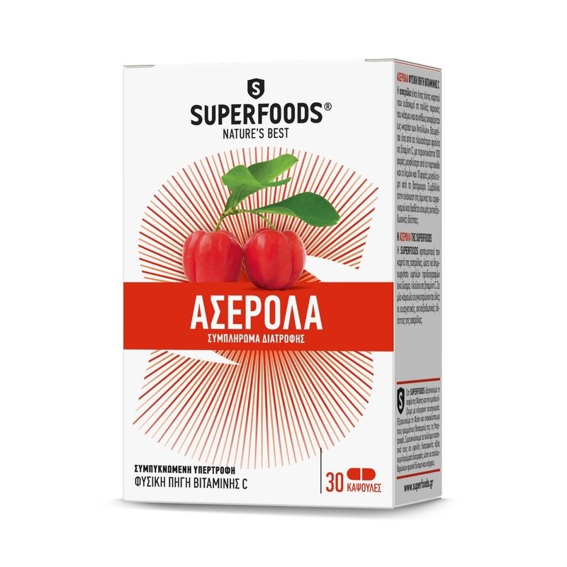 Superfoods Aserola Εubias 300mg 30 Κάψουλες