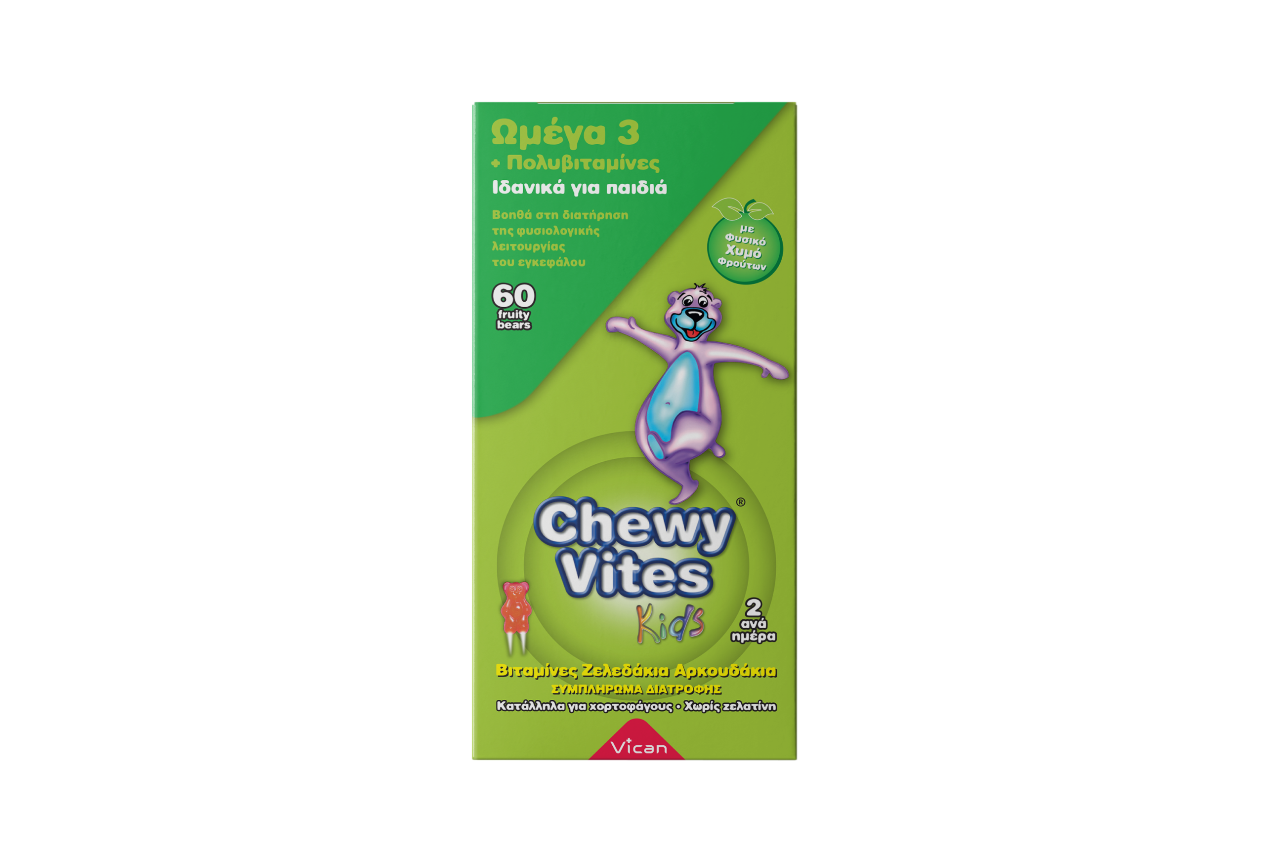 Vican Chewy Vites Kids Omega 3 + Multivitamin 60τμχ