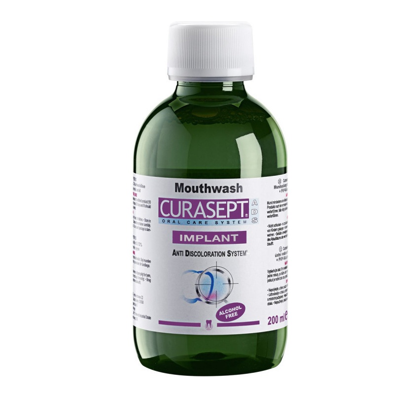 Synviva Curaprox Curasept Ads Implant Στοματικό Διάλυμα 0.20% CHX 200ml