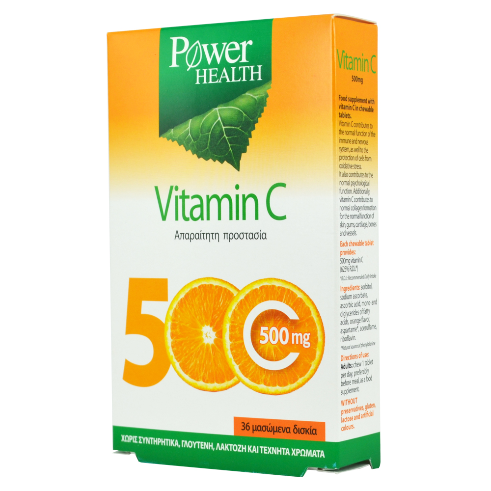 Power Health Vitamin C 500 mg 36 cheawable tabs