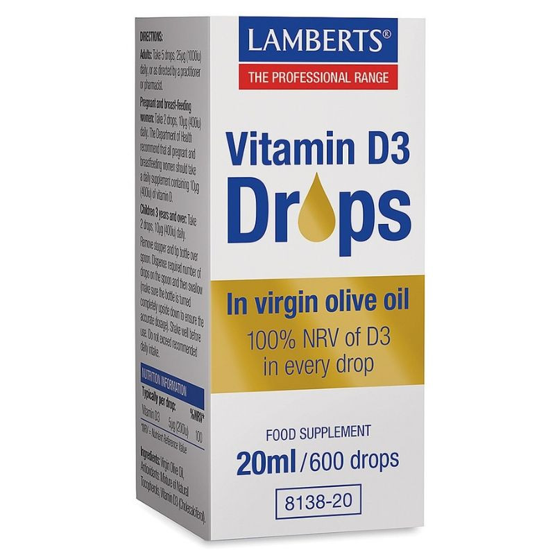 Lamberts VITAMIN D3 DROPS 20ml-660drops