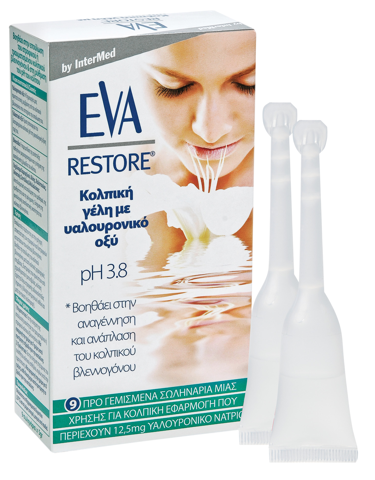 Intermed Eva Restore Gel 9 προγεμισμένους με γέλη κολπικούς εφαρμοστές