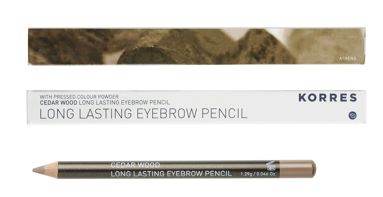 Korres Cedar Wood Μολύβι για τα Φρύδια 02 Μεσαία Απόχρωση 1.29g