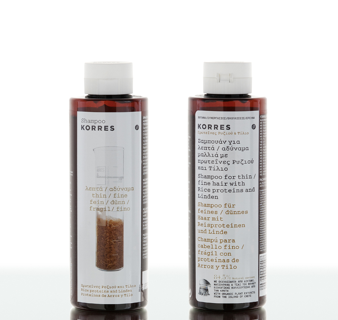 Korres Πρωτεΐνες Ρυζιού & Τίλιο λεπτά αδύναμα 250ml