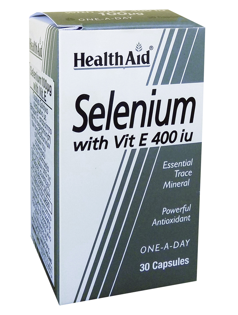 Health Aid Selenium 100mg + Vitamin E 400iu 30 caps