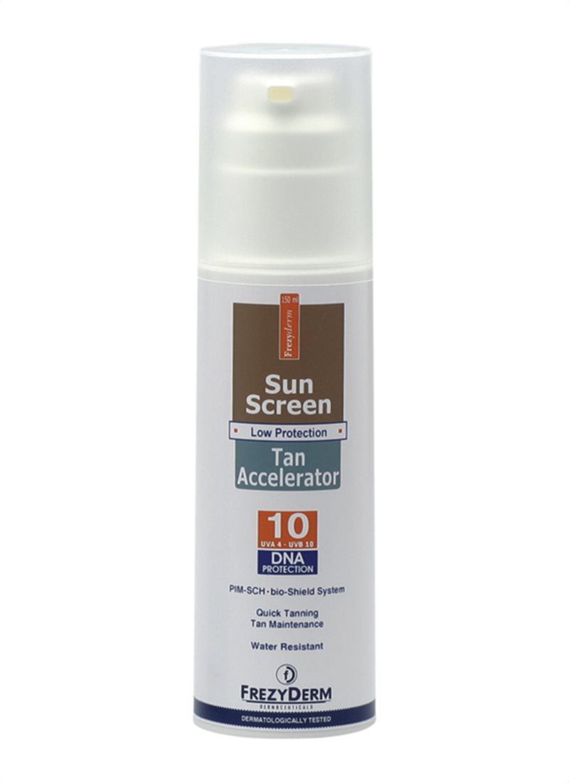 Frezyderm Sunscreen tan accelerator spf10 150ml