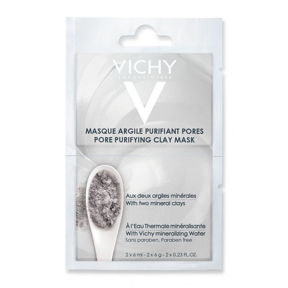 Vichy Clay Mask Μάσκα Αργίλου για Καθαρισμό και Σύσφιξη Πόρων 2x6mL